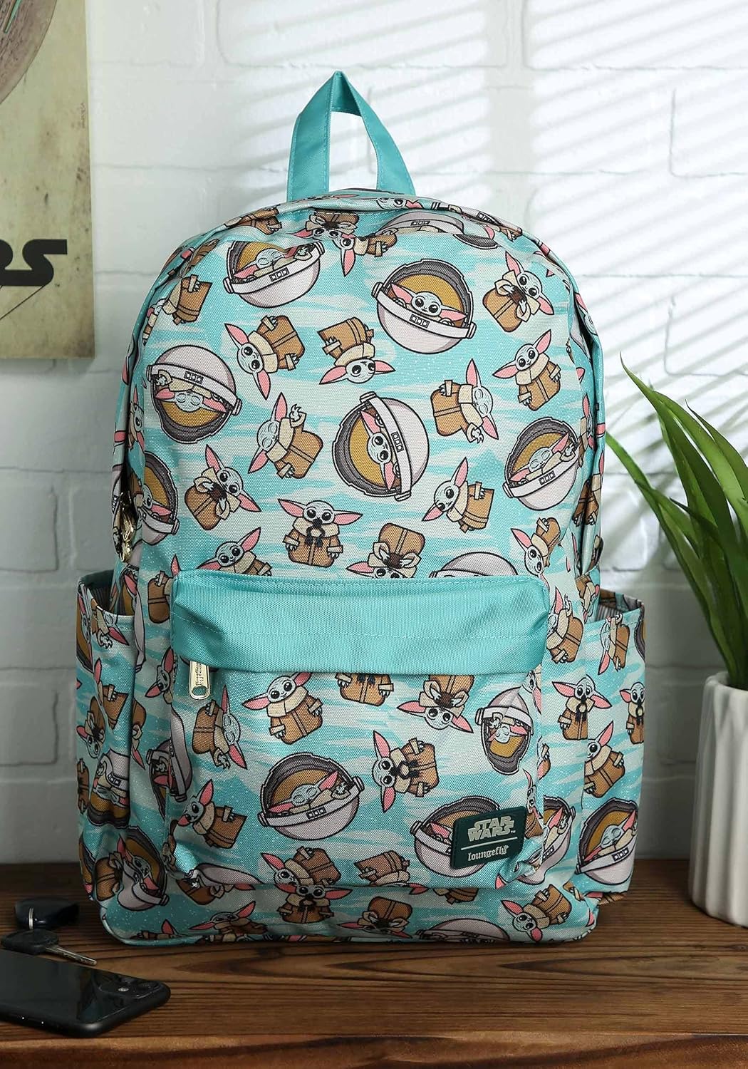 Loungefly Star Wars Baby Yoda Toss Pattern The Mandalorian Backpack