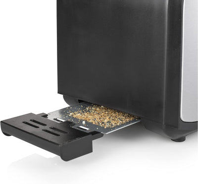 Tristar BR-1022 Edelstahl Toaster - 6 einstellbare Bräunungsstufen mit Brötchenaufsatz - herausnehmb