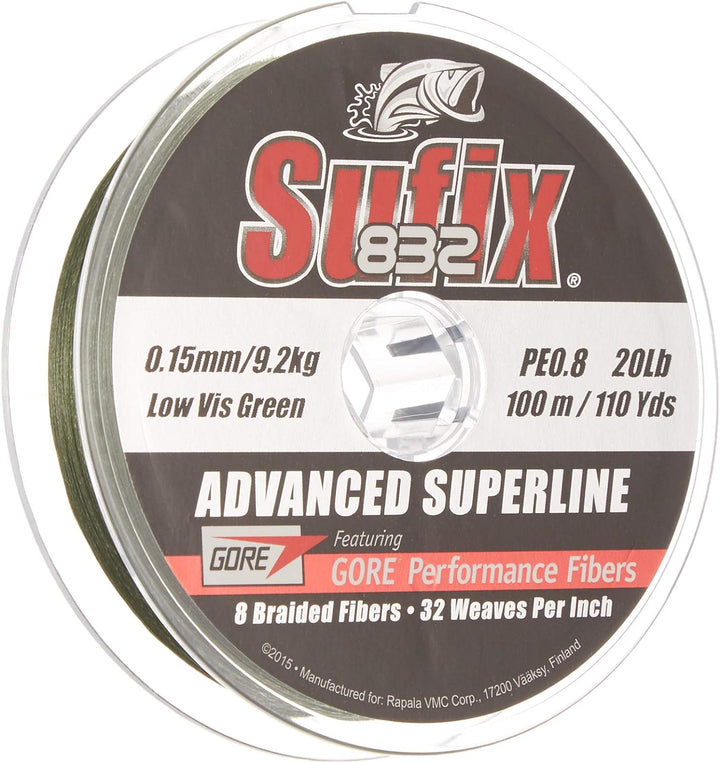 Sufix 832 Advanced Superline 250, Grün, 0,180 mm