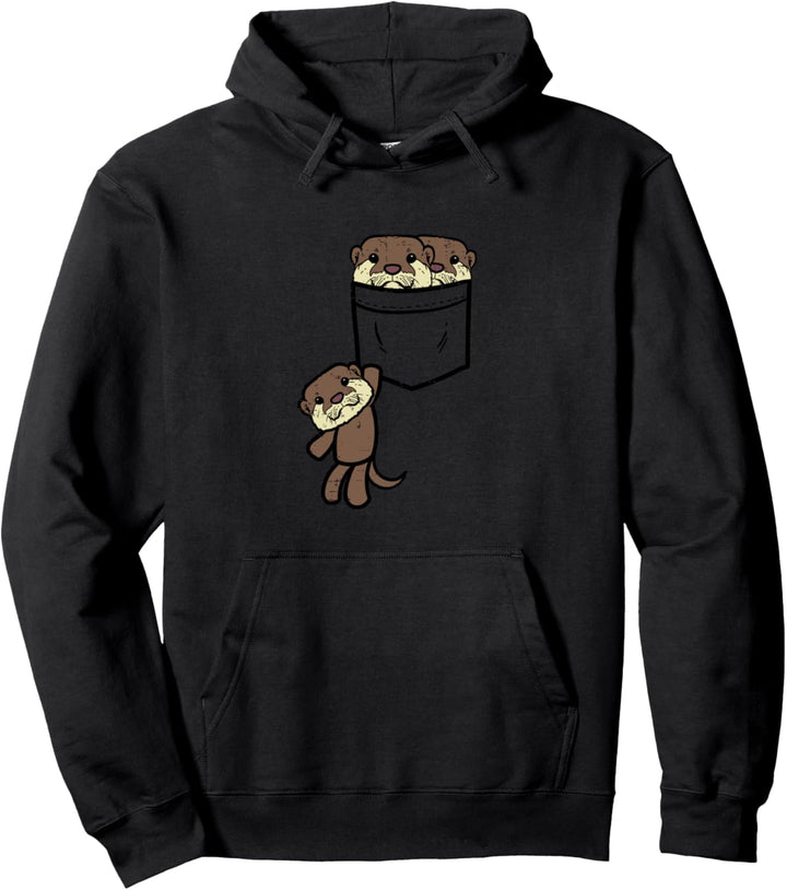 Pocket Sea Otters Cute Animal Lover Men Women Kids Gift Pullover Hoodie