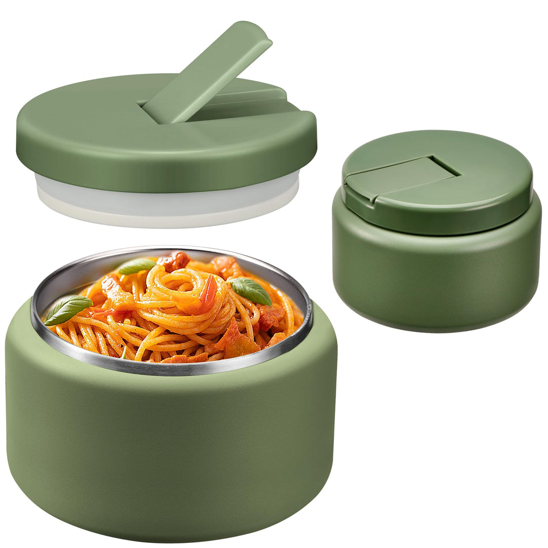 Itslife Thermobehälter für Essen 400ml, Thermo Lunchbox Kinder mit Schnallendeckel und Löffel, Warmh