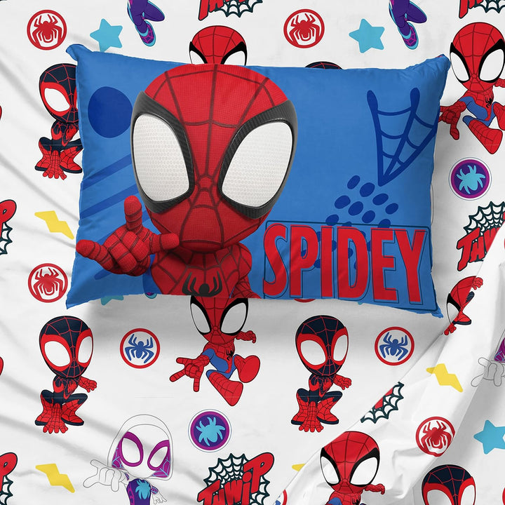 Jay Franco Marvel Spidey and His Amazing Friends Team Spidey Twin Size Sheet Set - 3 Piece Set Super