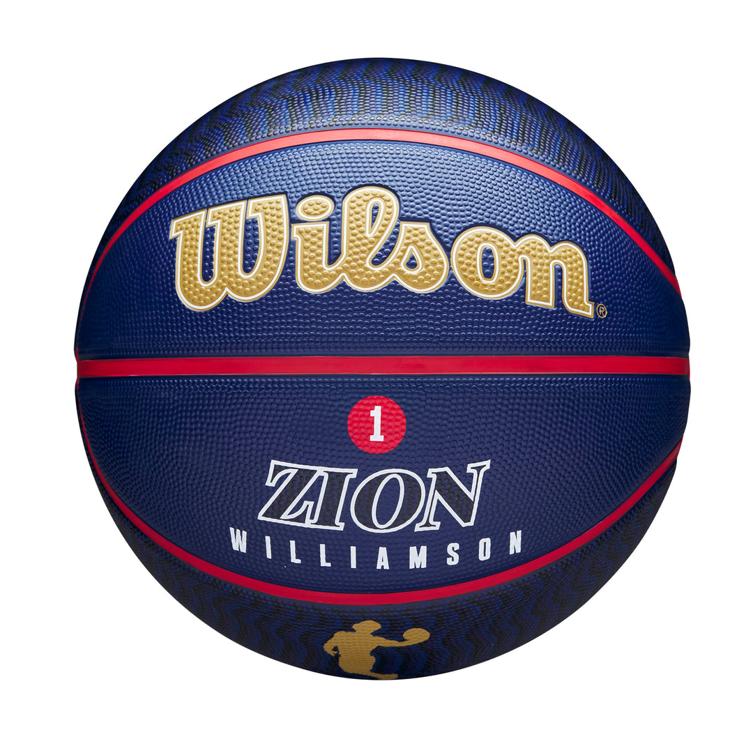 Wilson NBA Player Icon Outdoor Basketball - Size 7 - 29.5" and Mini Size 7 New Orleans Pelicans, 7 N