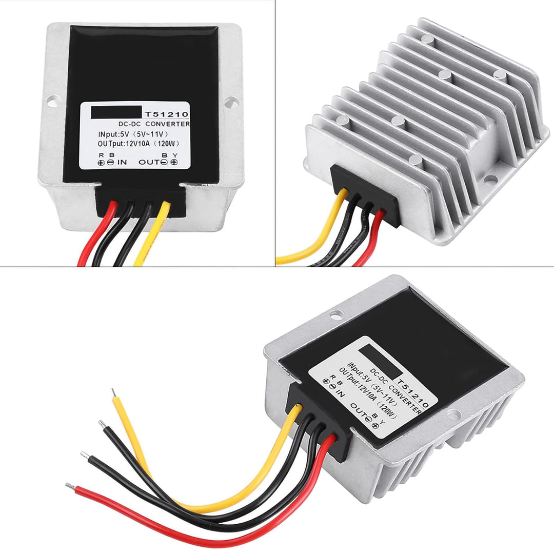 DC/DC-Wandler, Boost-Leistungsmodul von 5 V auf 12 V, 10 A, 120 W, Hochwertige Materialien, Silikonv