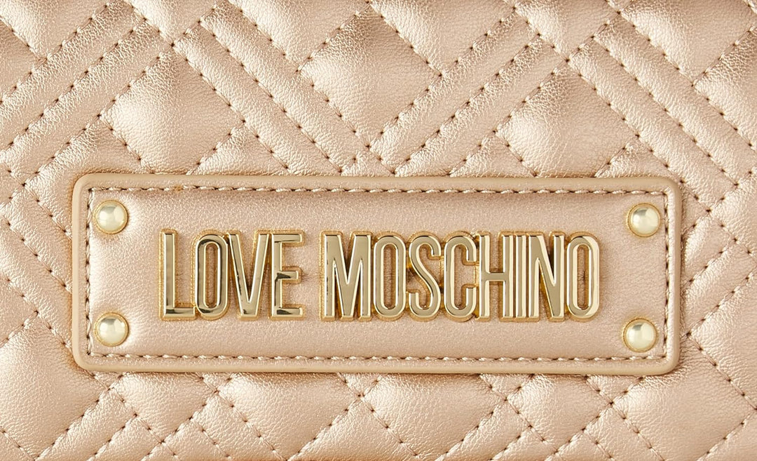 Love Moschino Damen Schultertasche Stahlgrau, Stahlgrau
