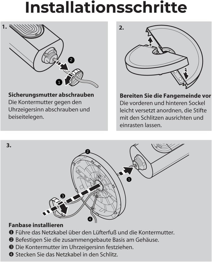 EcoNour TRIPOD blattloser Luftreiniger-Ventilator Merhfarbig, Schneeweiss