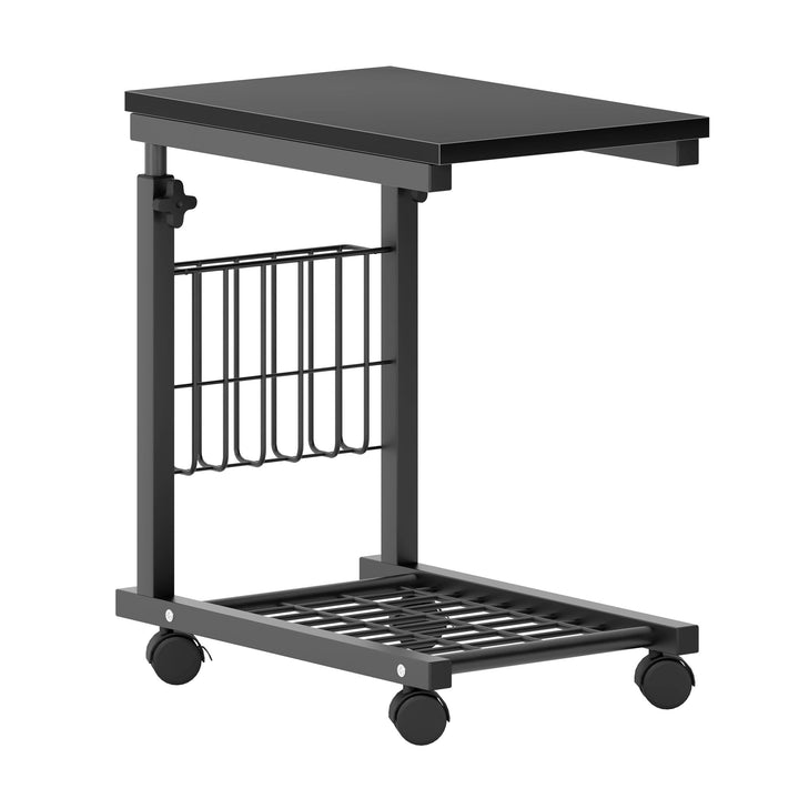 SogesHome Laptoptisch Beistelltisch Höhenverstellbarer Tisch mit Rollen, 48 cm x 30 cm PC Tisch Note