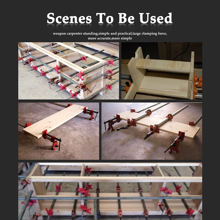 4 Stück Rohr Schraubzwingen mit Hülse, 1/2 Zoll Rohrzwingen Rohrschelle Schraubstock Holzbearbeitung