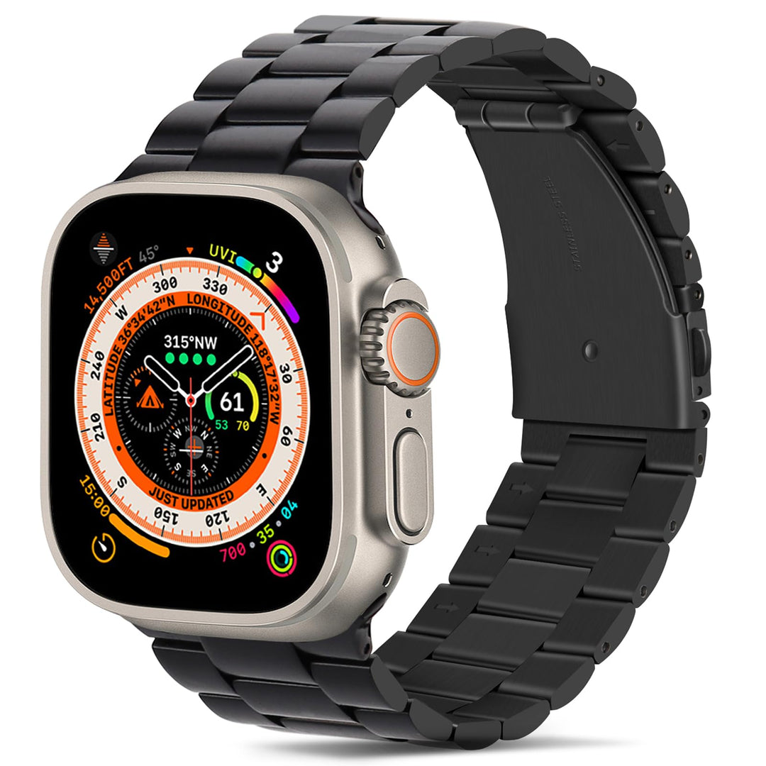 Tasikar Armband Kompatibel mit Apple Watch Ultra Armband 49mm Prämie Edelstahl Metall Ersatz Armband