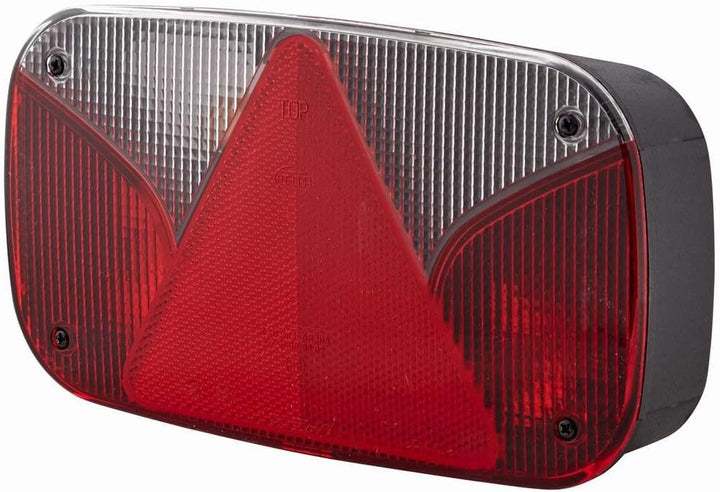 HELLA - Heckleuchte - Glühlampe - 12V - geschraubt/Anbau - Lichtscheibenfarbe: weiss/rot - Stecker:
