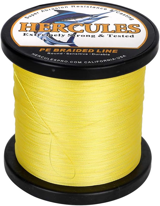 HERCULES Super Cast 100m - 2000m Yards Geflochtene Angelschnur 10lb - 300lb Test für Salzwasser Süss