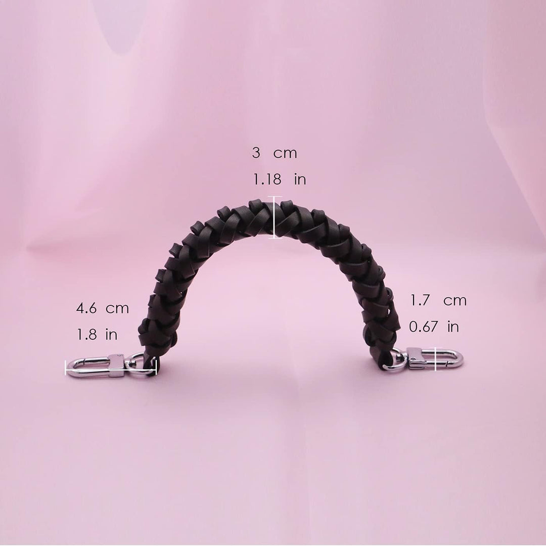 Geflochtener Griff für Neonoe Pochette Eimertasche Top Griff Strap Ersatz Handgemachte Echtleder Gri