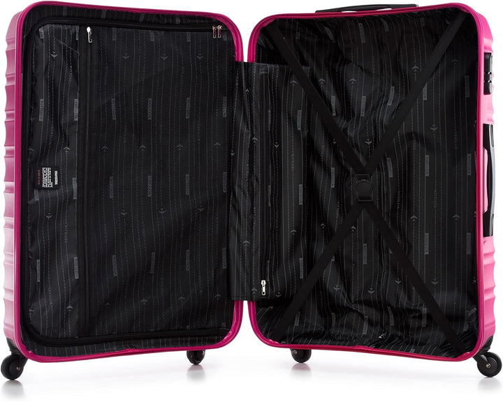 WITTCHEN Reisekoffer Rollkoffer Trolley Grosser Koffer Handgepäck Hartschale aus ABS mit 4 Spinner-R