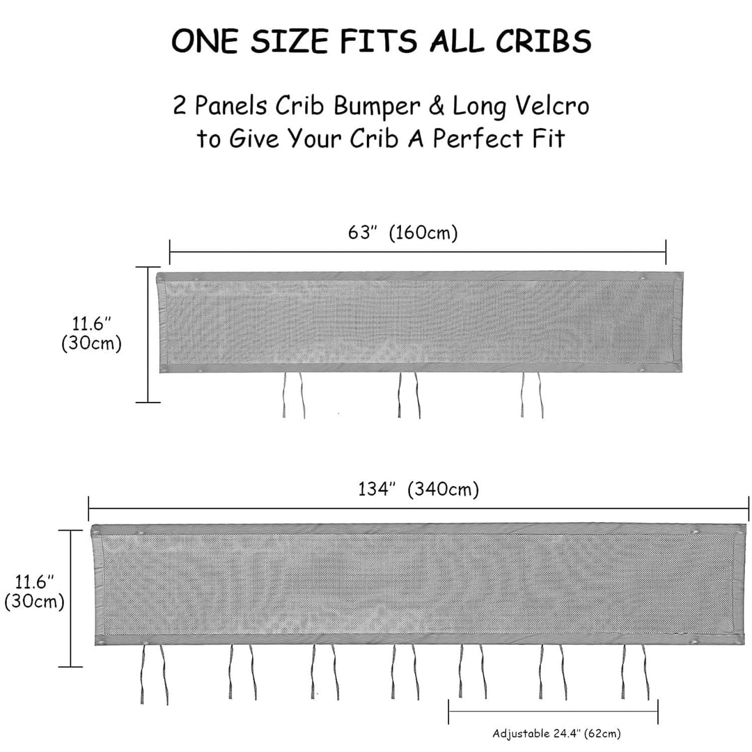 Bettumrandung Babybett,Baby Nestchen Bettumrandung,Kopfumrandung Babybett,Babybett Atmungsaktiver Ko