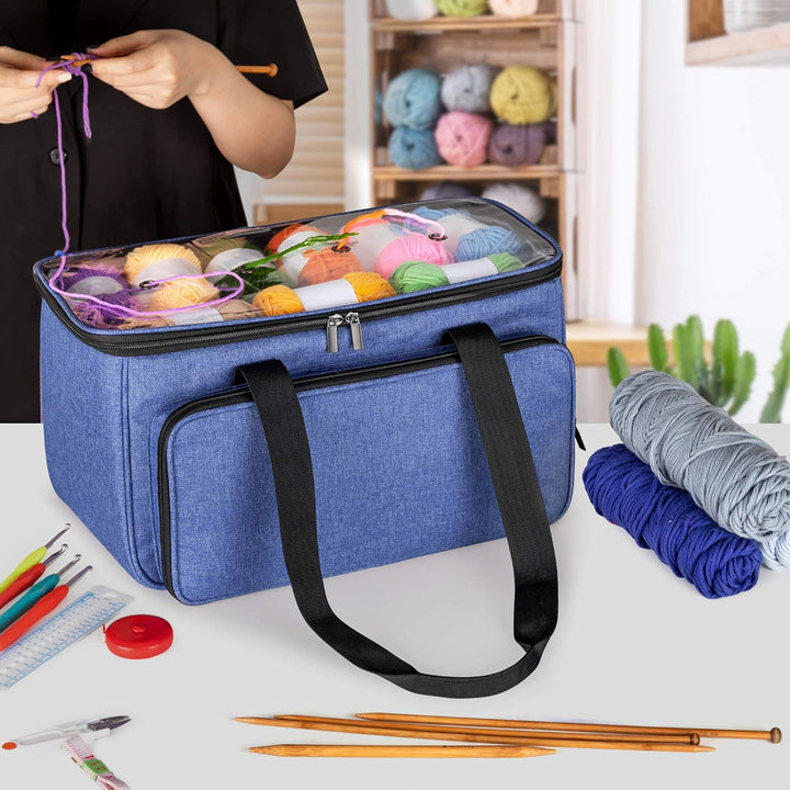 Yarwo Tasche für Garnaufbewahrung, Stricktasche zur Aufbewahrung von Wolle, Handarbeitstasche mit Gr