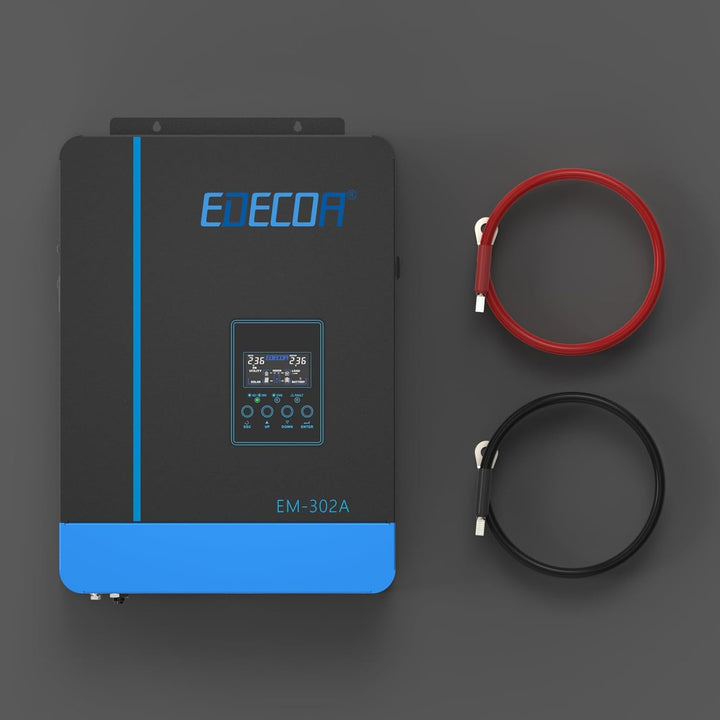 EDECOA 3000w Hybrid Wechselrichter 24v auf 220v 230v 3.2KVA/3000W Solar Ladegerät MPPT 80A Reiner Si