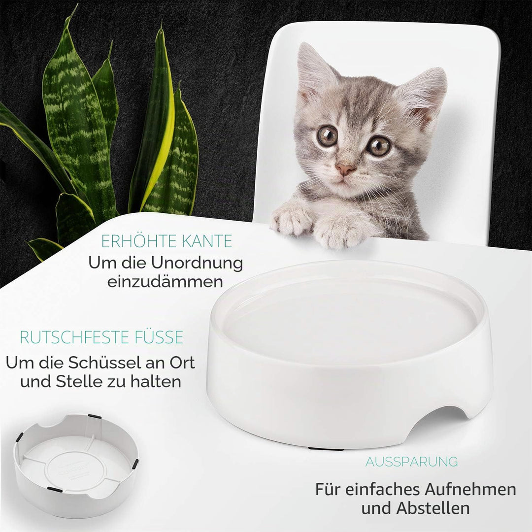 CatGuru Futtertisch für Katzennapf, rutschfeste Haustier-Futterstation für Katzenfutternäpfe, erhöht