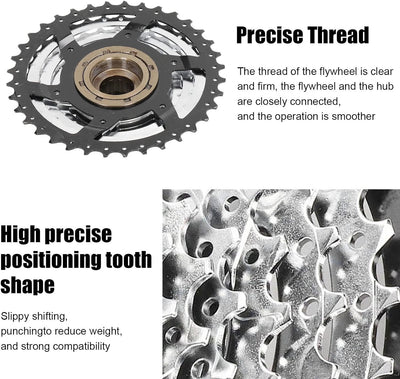 Alomejor Fahrradfreilauf, 10 Gang 11 36T Fahrradfreilauf mit Gewinde Freilaufrad Ersatzteil für Moun