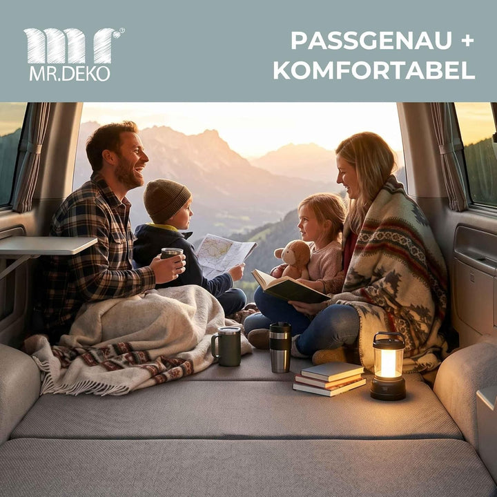 Mr. Deko Klappmatratze für VW Multivan T5 & T6-148 x 185 x 8 cm - Camping Matratze mit waschbarem Be