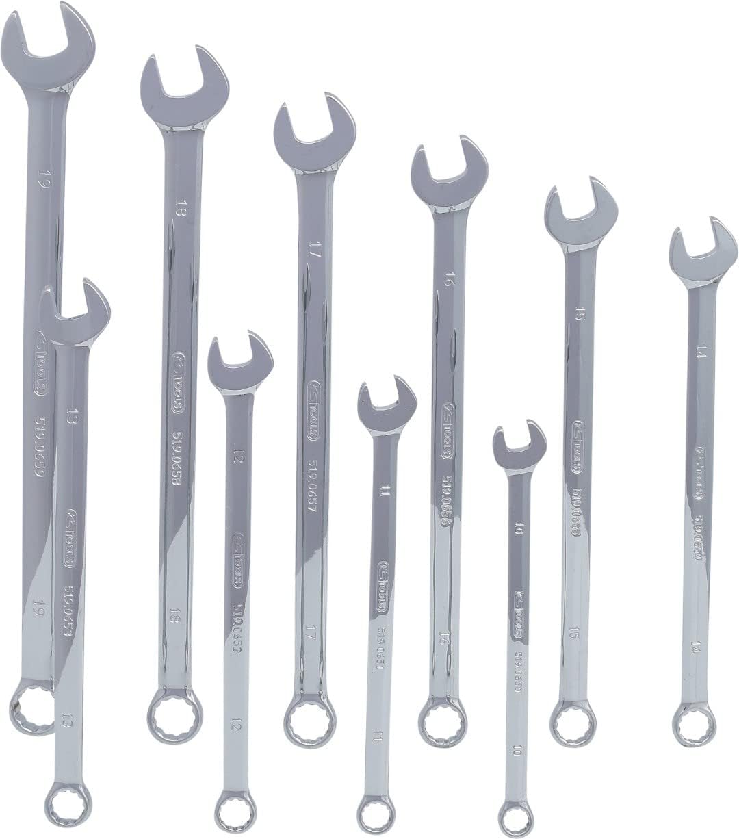 KS Tools 519.0660 CHROMEplus Ringmaulschlüssel-Satz, XL, 10-tlg.