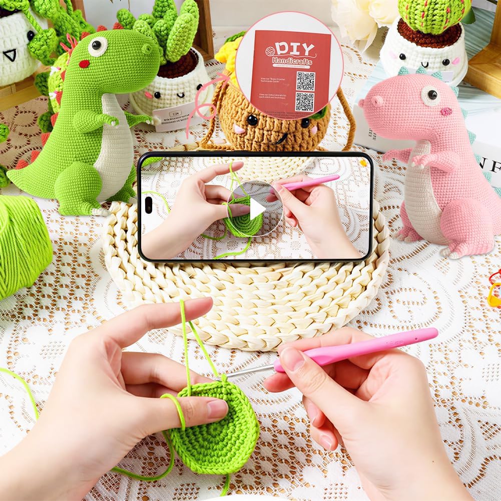 CEWROM Häkelset für Anfänger, Häkel-Starter-Kits, Anfänger für Erwachsene und Kinder, Amigurumi häke