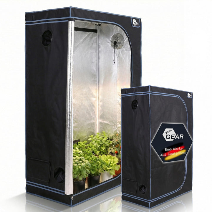 yourGEAR Growzelt Plantsville in 8 Grössen - Grow Indoor Box, Zuchtzelt, Gewächshaus, Schrank zur Pf