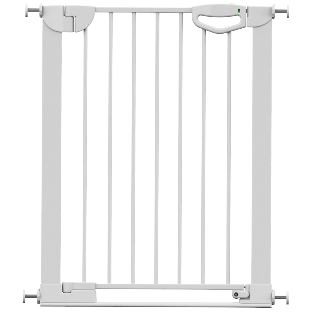 Geuther Türschutzgitter Easylock Flatstep Weiss I Treppenschutzgitter zum Klemmen oder Bohren I Brei