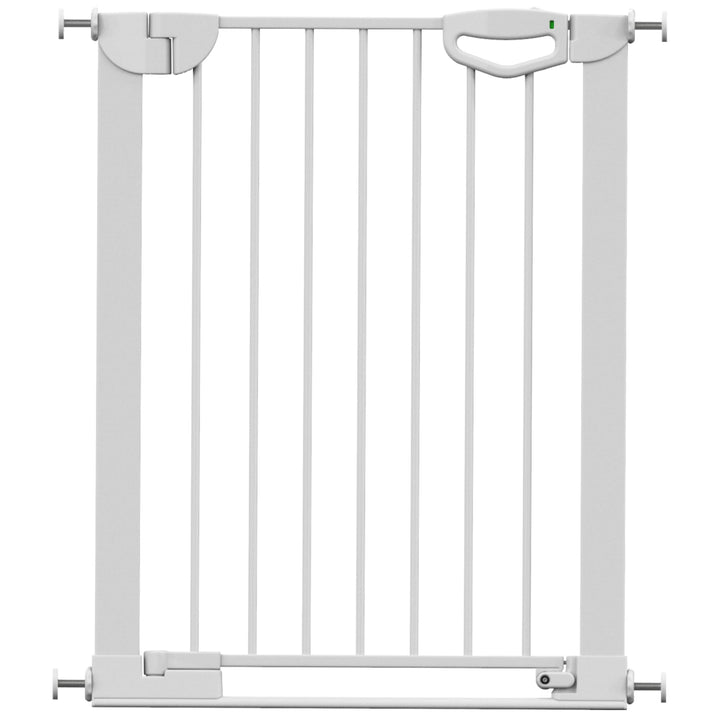 Geuther Türschutzgitter Easylock Flatstep Weiss I Treppenschutzgitter zum Klemmen oder Bohren I Brei
