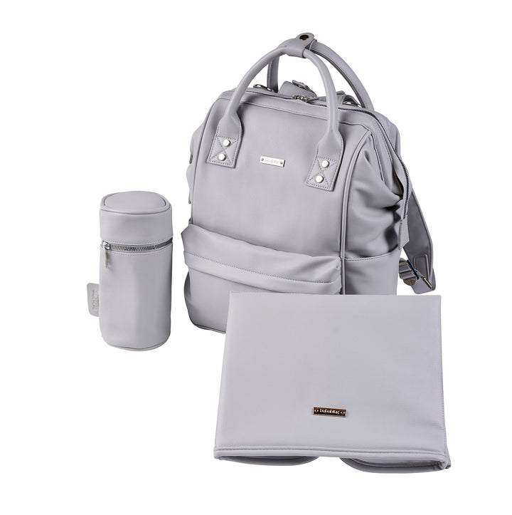 BabaBing Mani Rucksack, vegan, Taubengrau, Kunstleder Taubengraues Kunstleder, Taubengraues Kunstled