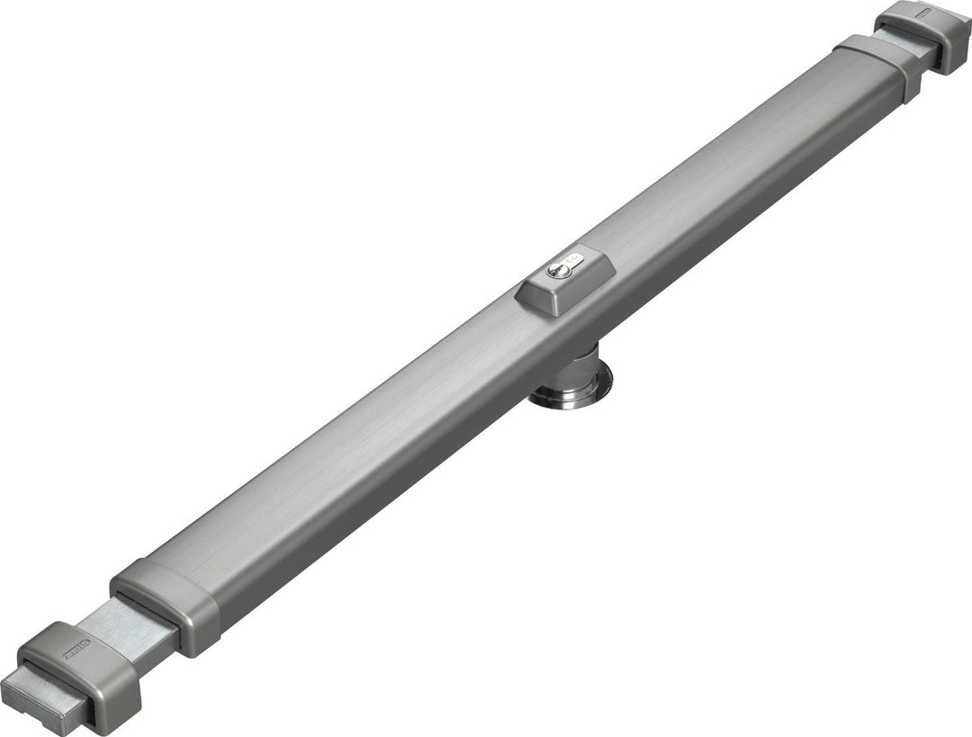 ABUS Panzerriegel PR2700 für Haus- und Wohnungstüren, edelstahl-Look, 49087 Edelstahl mit Zylinder S