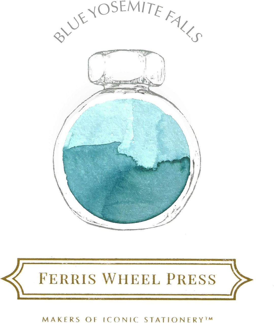 Ferris Wheel Press Fountain Pen Ink | Everyday Ink Collection | Blue Yosemite Falls | 38ml Blue Yose