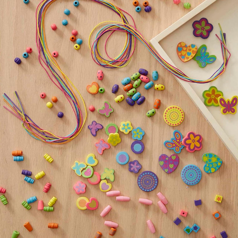Melissa & Doug Bastelset Mädchen & Jungen | Armbänder & Ketten basteln Mädchen | Perlen zum Auffädel
