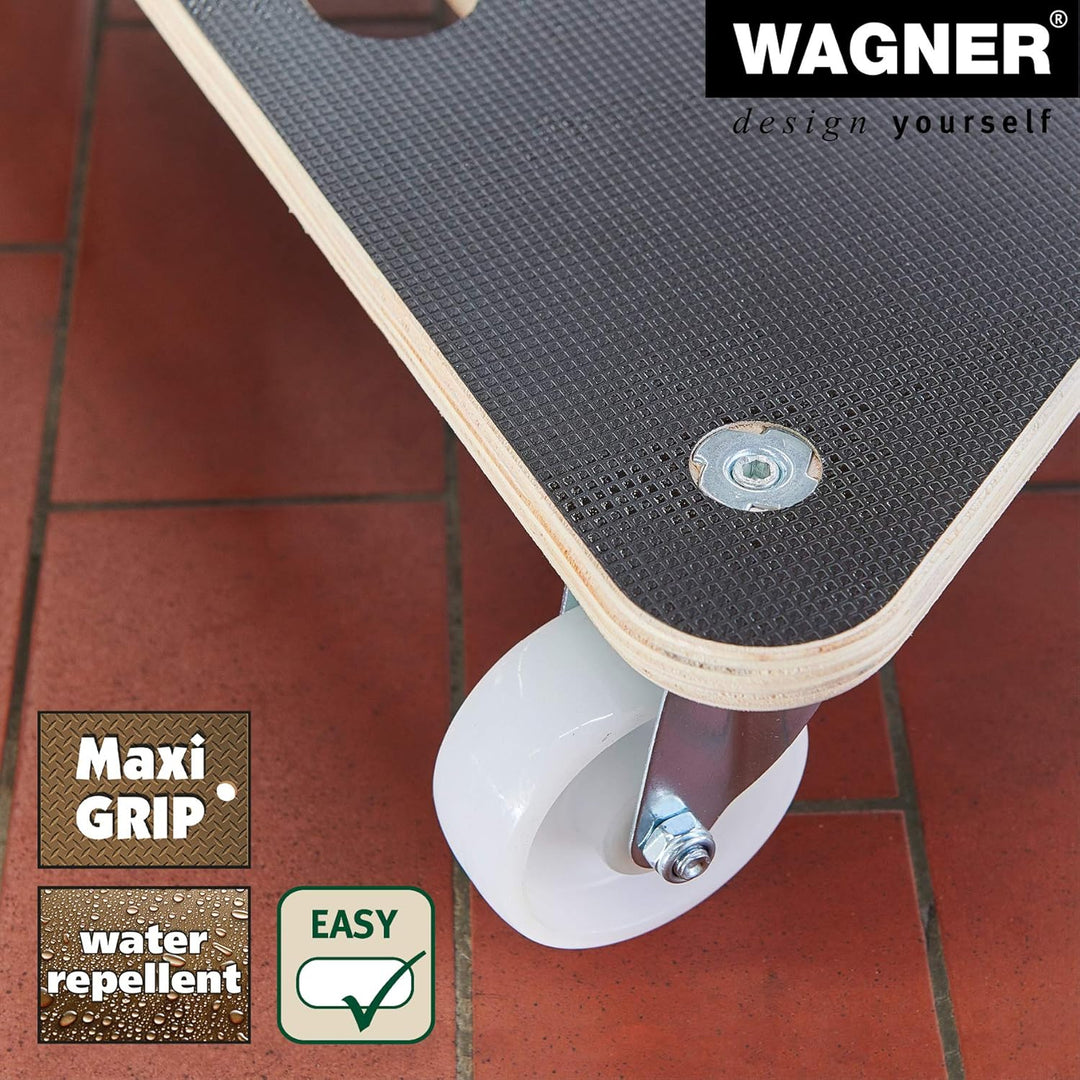 WAGNER Transporthilfe MM 1155 I 54 x 54 x 54 x 11 cm - Tragkraft 200 kg - für schwer beladene Kisten