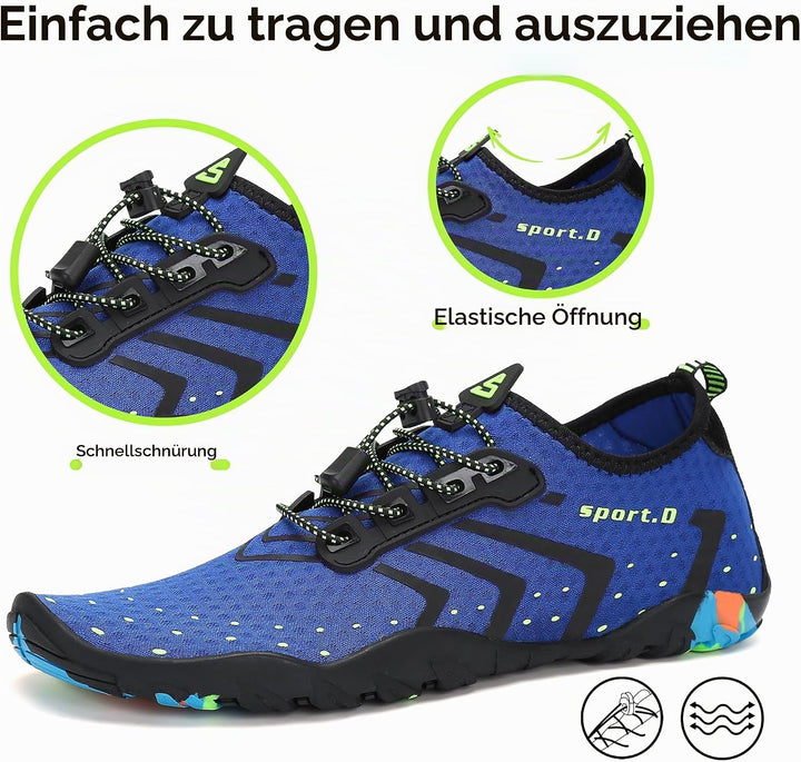 SAGUARO Badeschuhe Strandschuhe Aquaschuhe Wasserschuhe Surfschuhe Schwimmschuhe für Damen Herren Ki