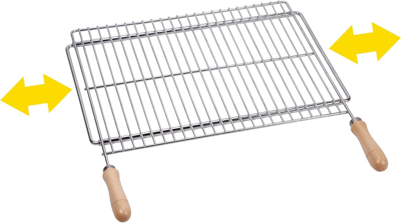 Sauvic 02815-Ausziehbarer Grillrost aus 304 Edelstahl 63.5x62.5x3 cm