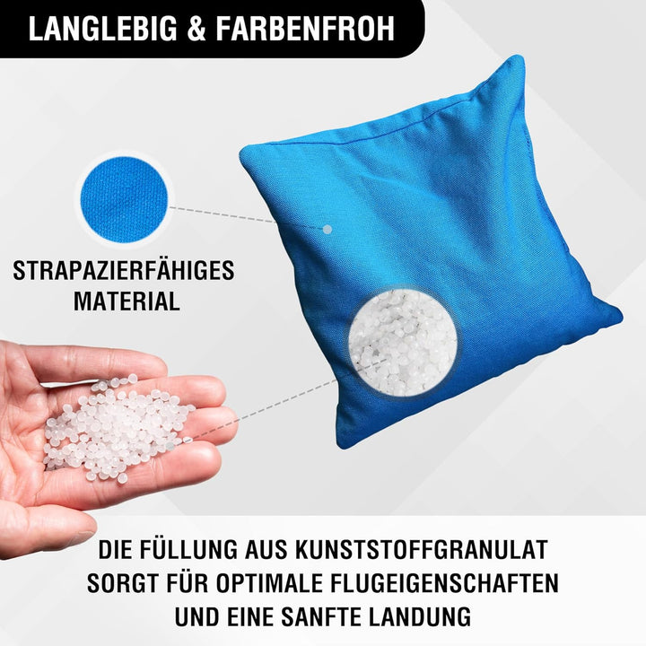 Original Cornhole Bean Bag Set (8er) - 4 rote und 4 Blaue Cornhole
