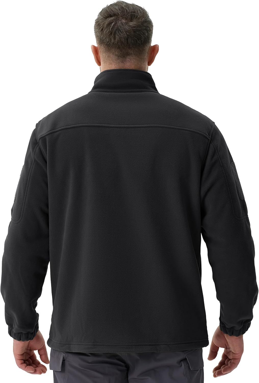 TACVASEN Herren Militär Outdoor Fleecejacke Warme Taktische Jacke Fleece Jacket, M Schwarz