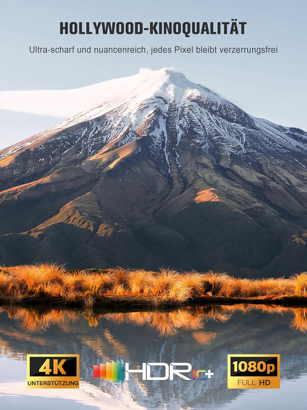 【Google TV/Netflix Offiziell】 Smart Beamer 4K Heimkino, VOPLLS 1200ANSI Projektor mit Autofokus ＆ Tr