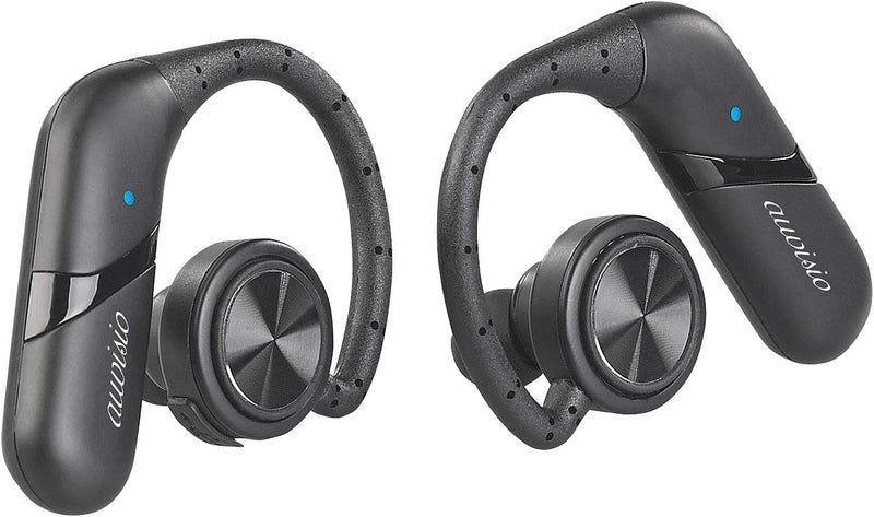 auvisio Ohrhörer, Bluetooth: True Wireless In-Ear-Headset, Ohrbügel, Bluetooth 5, 15 Std. Spielzeit