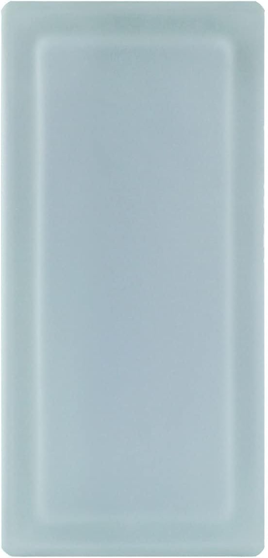 Fuchs Design Glasbaustein Vollsicht SUPER White Halbstein zweiseitig satiniert 19 x 9 x 8 cm - 6 Stü