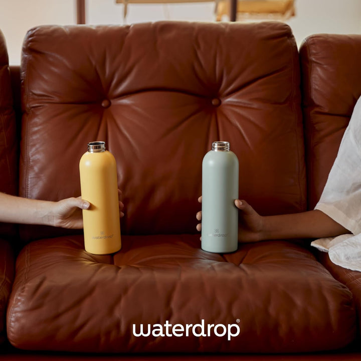 waterdrop® Edelstahl Trinkflasche 600ml - auslaufsichere Trinkflasche Kohlensäure geeignet & BPA fre