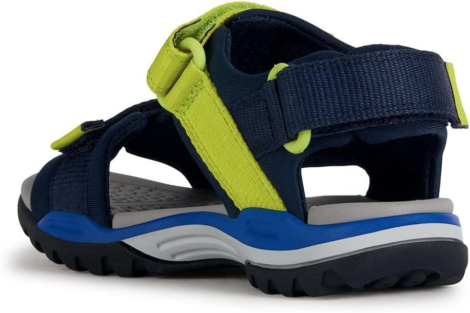 Geox Jungen J Borealis Boy Sandal, Navy Lime