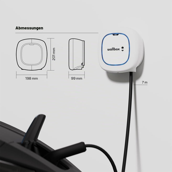Wallbox Pulsar Max, Ladegerät für Elektrofahrzeuge (22 kW, Type 2, Wi-Fi, Bluetooth, OCPP, Innen/Aus