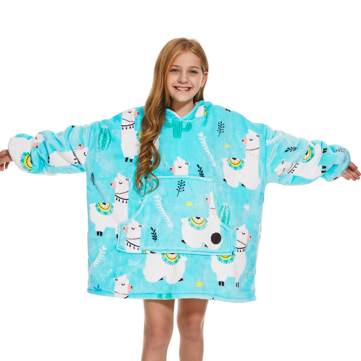 THREE POODLE Decken Hoodie, Oversize Hoodies Decken Pullover Kuschelpullover für Damen Herren Kinder