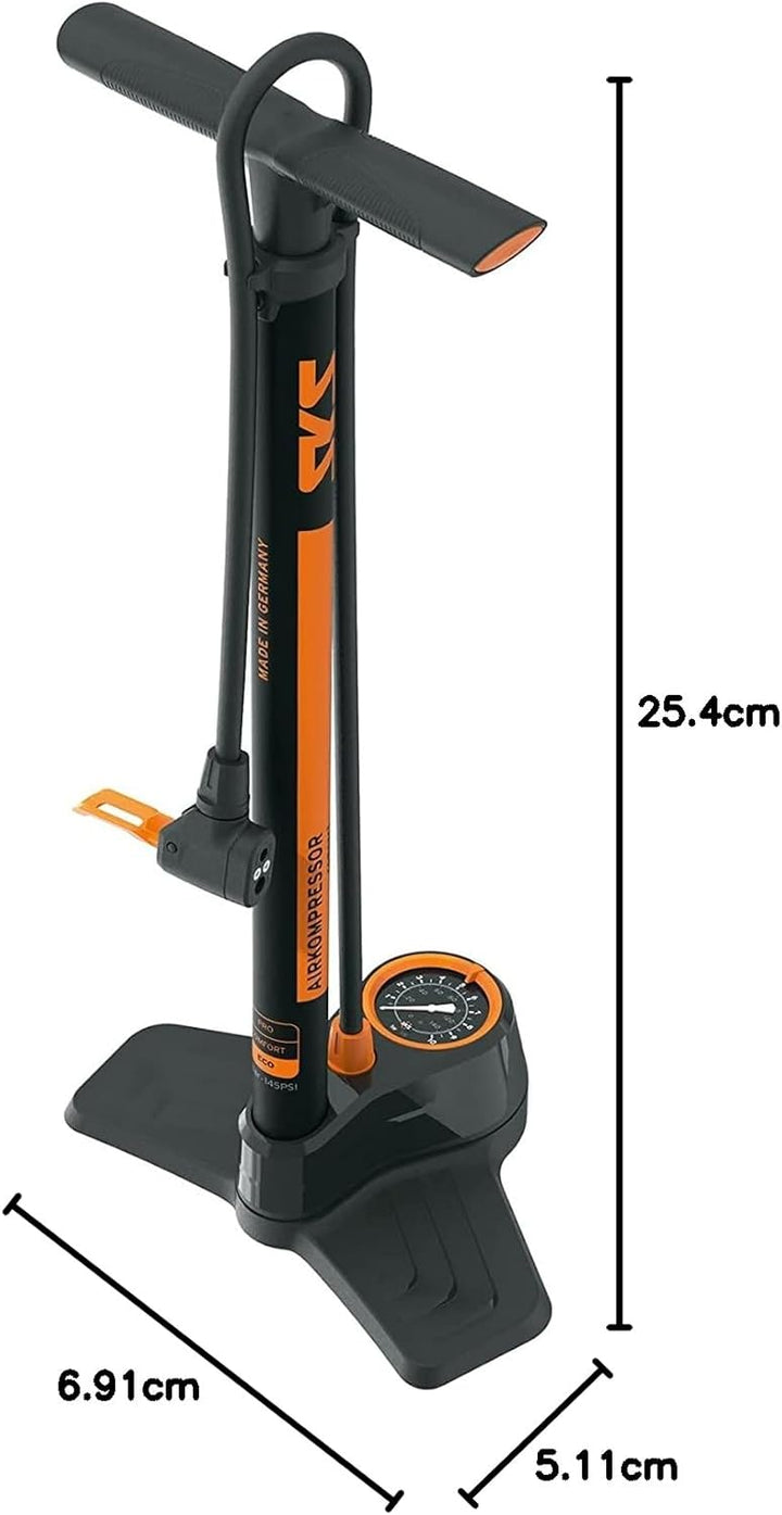 SKS GERMANY Unisex – Erwachsene Compact 10.0 Standpumpe, Schwarz, One Size