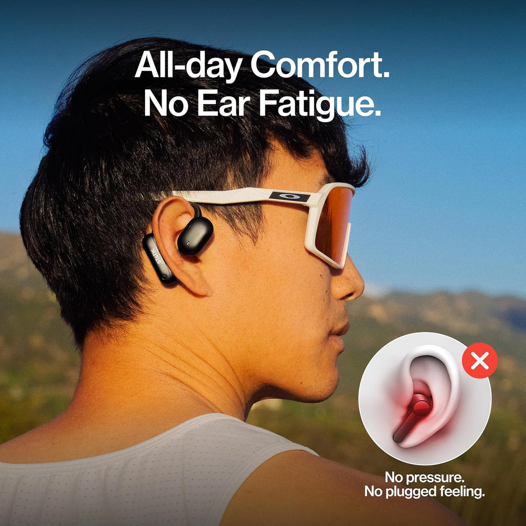 Statik Aktive Open-Ear Bluetooth-Kopfhörer – Kabellose Ohrhörer mit Schnellladung, bis zu 10 Std. Ak