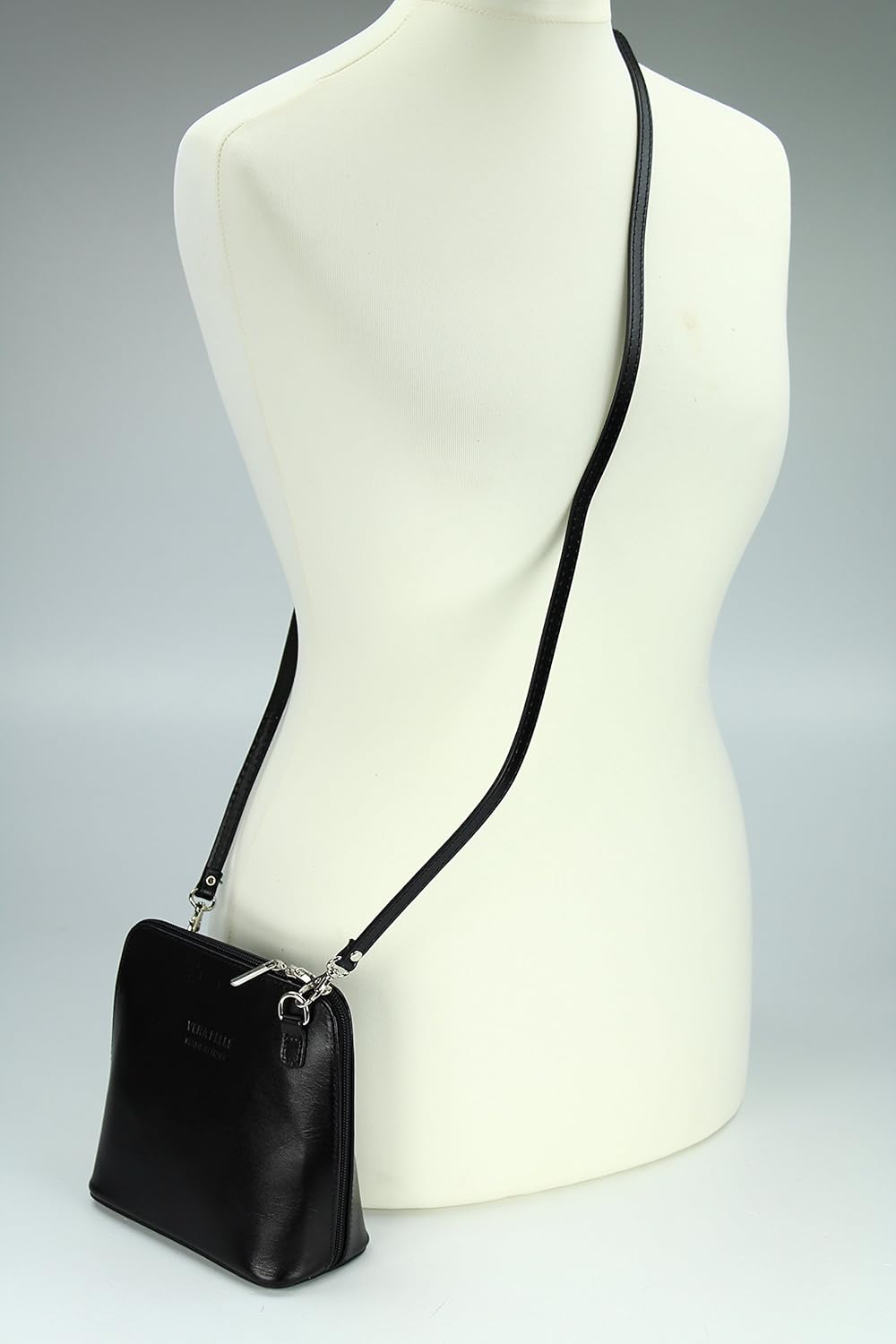 Belli italienische Ledertasche Damen Umhängetasche klein Handtasche Schultertasche Abendtasche in sc