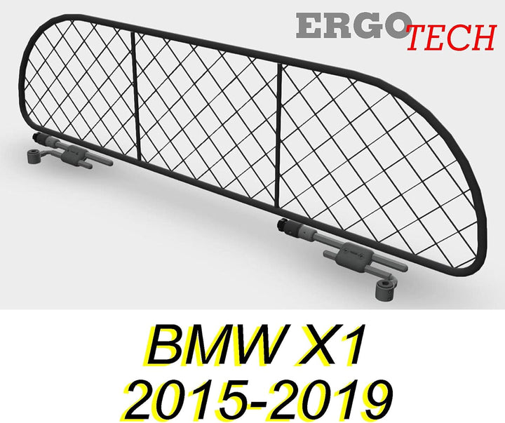 ERGOTECH Trennnetz Trenngitter kompatibel mit BMW X1 (2015-2019), RDA65-XS8, für Hunde und Gepäck