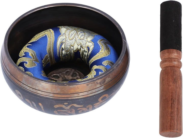 Tibetisches Klangschalen Set, Handgefertigte Meditations Buddha Klangschale, Zen Dekor für Yoga Medi