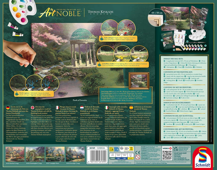 Pools of Serenity: My Artnoble® Thomas Kinkade | Premium-Malset mit vorgedruckter Leinwand und Acryl